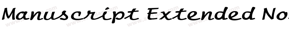 Manuscript Extended Normal字体转换